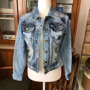 YMI jeans size medium distressed lightweight Jean jacket